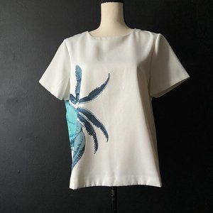 J. Crew Crab Blouse Top Size 14 NWT